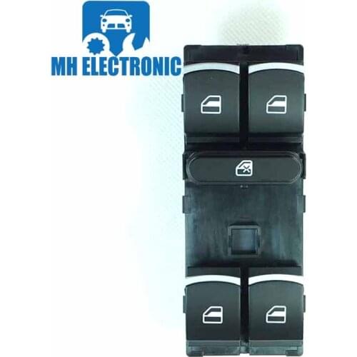 MH Electronic ELECTRIC CHROME WINDOW SWITCH BUTTON For VW Jetta Golf MK5 MK6 GTI Rabbit Passat B6 3C 5ND 959 857 5ND959857