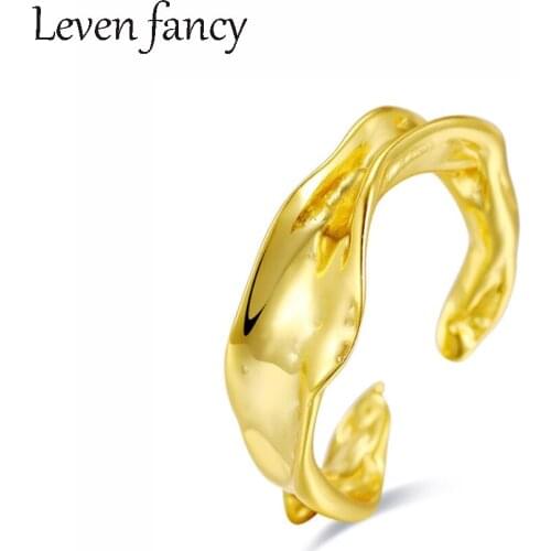 Minimalist 925 Sterling Silver Engagement Wedding Bands Simple Style Jewelry for Him Her Lover Couples Irregular Rings