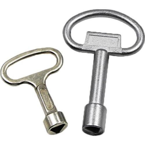 Multifunction Universal Wrench Key Plumber Keys Square Triangle Train Electrical Cupboard Box Elevator Cabinet Alloy D67