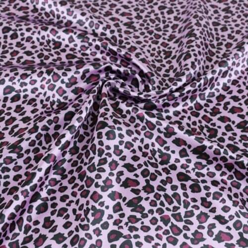 Fashion Leopard Printed Satin Material For Scarfs