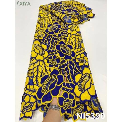 Newest French Cord Lace Fabric High Quality Lace African Guipure Lace Fabric for Wedding Sewing Nigerian Laces Fabrics NI5390