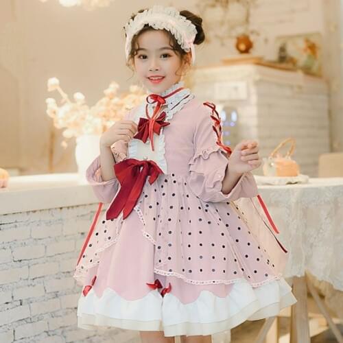 Spring New Spanish Lolita Princess Dress Anime Cosplay Costume Children Christmas Halloween Costume JSK Dress For Girls Y2784