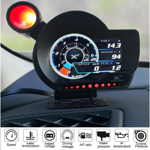Original LUFI XF OBD2 car digital turbo boost oil pressure temperature gauge for car Afr RPM Fuel level Speed EXT Oil Meter
