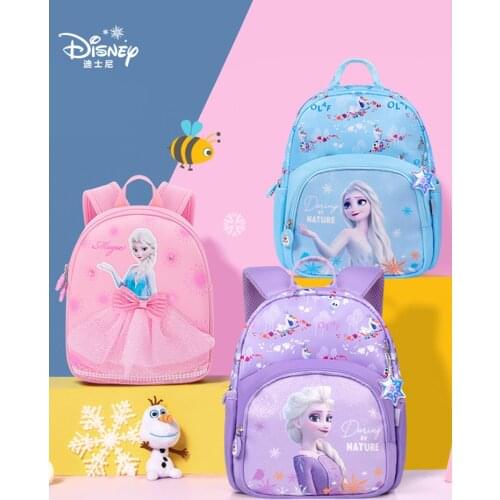Authentic Disney Schoolbag Female 3 Year Old Child Bag Frozen Cute Backpack Backpack School Backpack Women