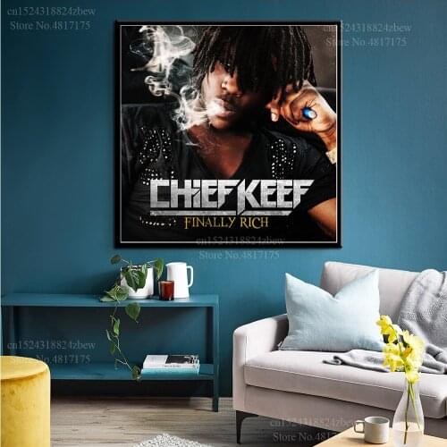 Chief Keef Poster Rapper Singer Music Album Extra GLO Finally Rich Canvas Painting Wall Art Posters and Prints Home Decor
