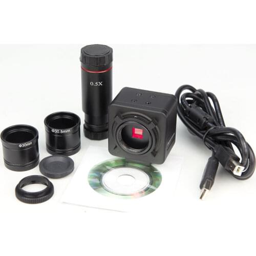 5MP Industrial Electronic Eyepiece Digital USB CMOS Video Camera with 0.5X C-Mount for Biological Stereo Microscope