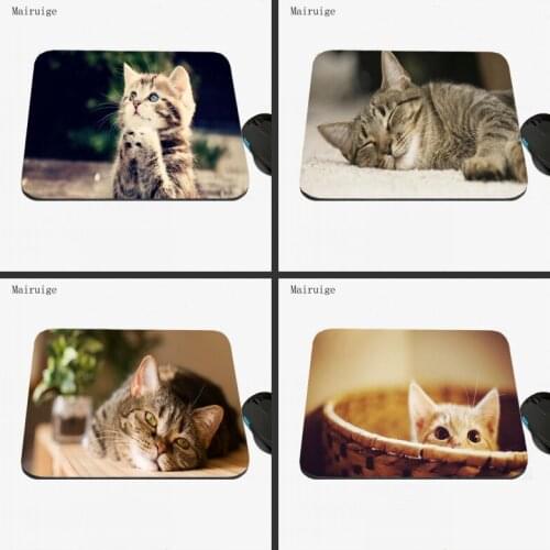 Mairuige high quality 22X18CM rubber animal cat series computer office /game mouse pad anti-skid table mat