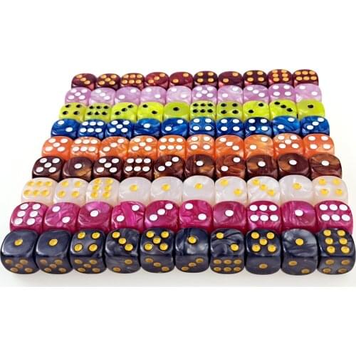 Rollooo 10Pcs/Lot Drinking Dice Acrylic Round Corner Hexahedron Rpg Dice