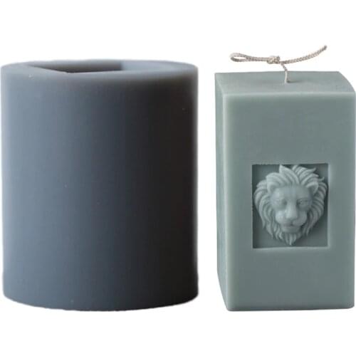 Silicone Molds Sugar Craft 3D Head Of Lion Candle Fondant Mold Cake Tools