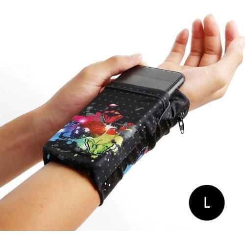 New Men Women Sports Mobile Phone Arm Bag Running Hand Bag Wrist Bag Double Side Wrist Wallet Pouch Wrist Support Pocket