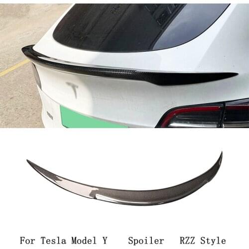 Carbon Fiber Spoiler For Tesla Model Y 2020 2021 2022 Wing Lip Spoilers High Quality Auto Accessories