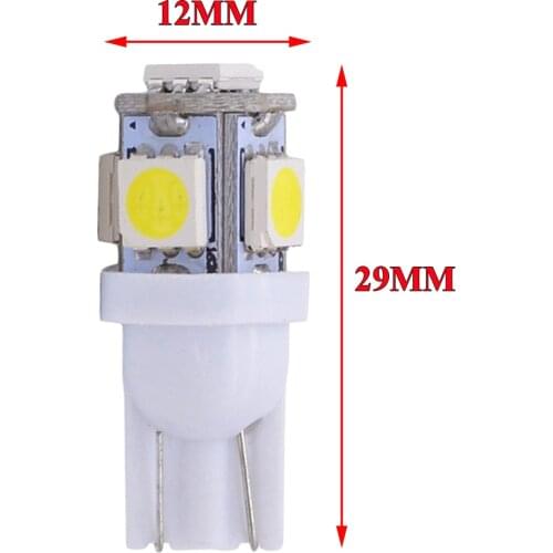 20PCS T10 LED License Plate Car Interior Lights Bulbs 6000K White 168 2825 194 W5W Long Lasting Led Lamp 50000 Hour Signal Lamp