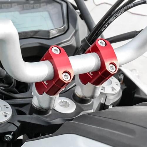 Universal 28mm 1 1/8" 22mm 7/8" Motorcycle Handlebar Riser Bar Mount Handle Clamp Black Red Silver Motorcycle Accessories