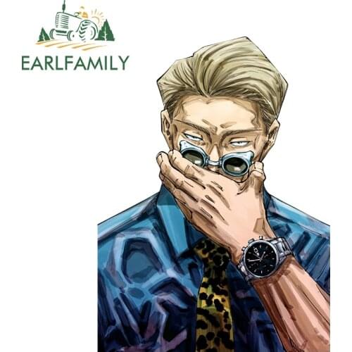 EARLFAMILY 13cm x 9.6cm for Jujutsu Kaisen Car Stickers and Decals Motorcycle Helmet Scratch-proof Graffiti Vinyl Car Wrap