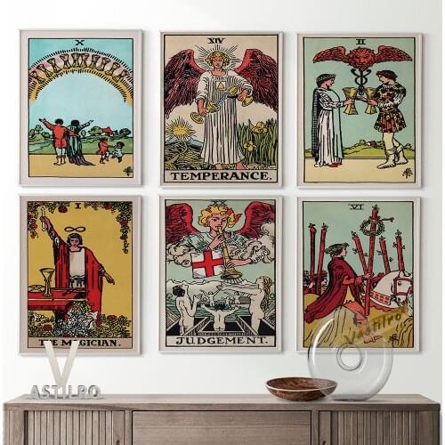 The Grand Alcana Tarot Vintage Art Prints Poster Astrology Augury Card Wall Picture Occultism Aesthetic Enthusiast Home Decor