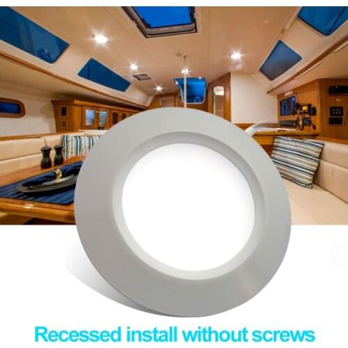 2pcs/lot 68mm LED Recessed Down Light 12V DC Ceiling Lamp Aluminum White Shell Caravan/Camper Trailer/RV Parts
