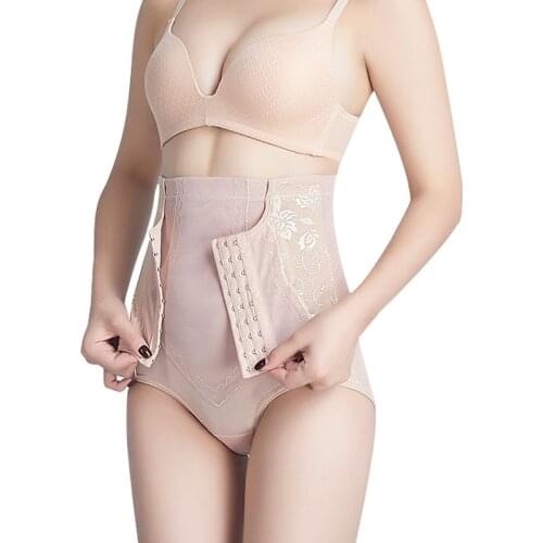 High Waist Tummy Control Panties Slimming Waist Trainer Butt Lifter Shapewear Breasted Design Sexy Underwear Flower Shaper Panty
