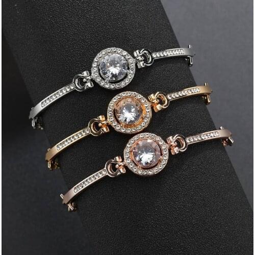 YADA Cubic Zircon Bracelets&Bangles For Women Stainless Steel Custom Bracelets Crystal Engagement Jewelry Cuff Bracelet BT200267