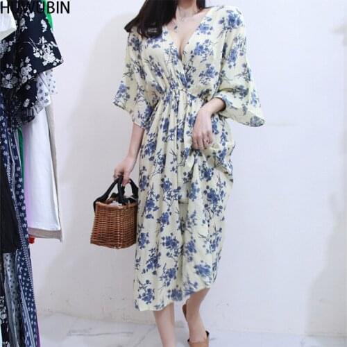 2021 Large Size Womens Dress Summer South Korea Cover Belly Tibetan Meat Long Skirt Lazy Wind Fat Sister Waist Show Thin Dress