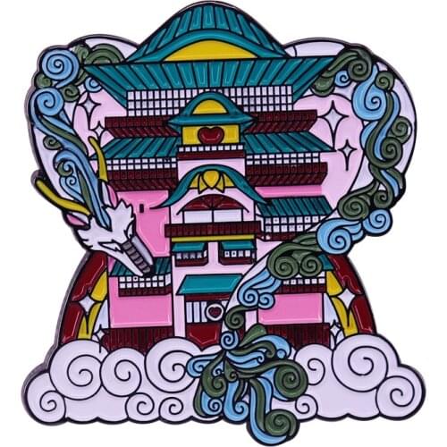 Spirited Away Bathhouse Large Size Badge Studio Ghibli Anime Fans Wonderful Collection