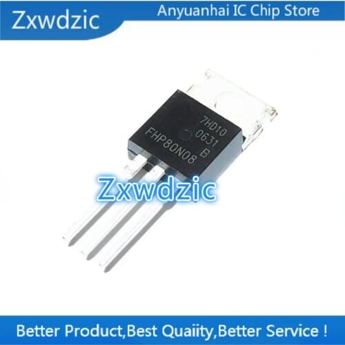 Zxwdzic 10pcs new imported original FHP80N08 FHP80N08 TO-220 FET (MOS tube) 80A 80V