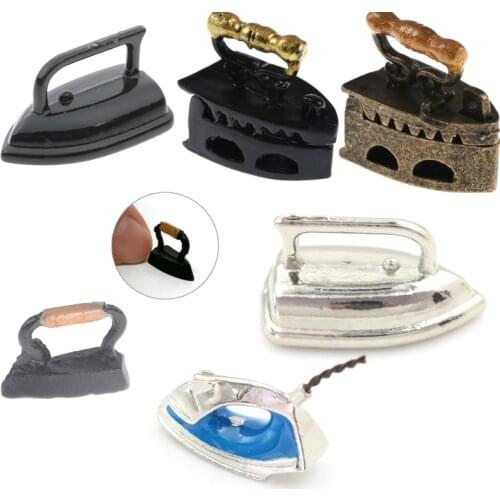 1:12 Cute Mini Dollhouse Miniature Adornment An Iron Clothes Tool Furniture Toys Doll House Accessories