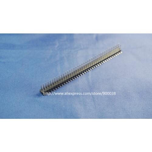 10pcs 2x40 P 2.54mm Pin Header Male SMT Dual row straight square pins gold plated two with space 2.54 mm in bulk