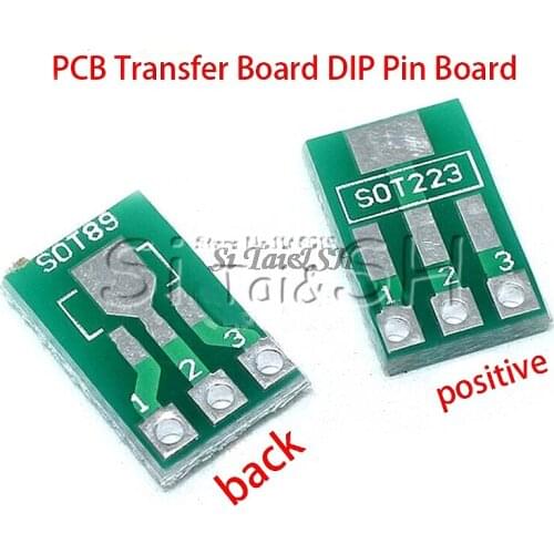 20pcs SOT89 SOT223 To DIP PCB Transfer Board DIP Pin Board Pitch Adapter Keysets