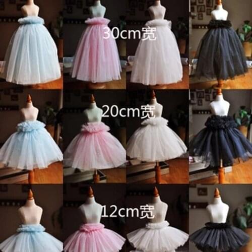 3 Yard/Lot Black White Pink Lace Trim Plait Pleated Mesh Ruffled Hem 12-30cm garment Tutu skirt Lace Fabric accessories
