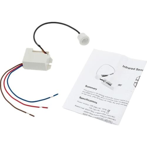360 Degree PIR Motion Sensor Detector Module Small Recessed ON/OFF IR Automatic Smart Sensor Switch for LED Ceiling Light