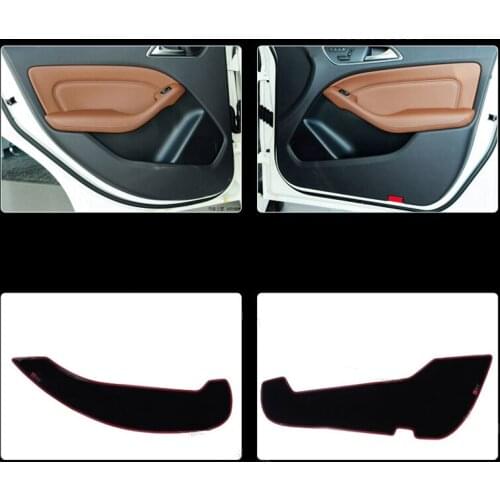 4pcs Fabric Door Protection Mats Anti-kick Decorative Pads For Benz B-Class 2011-2015