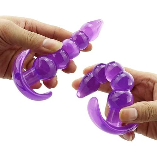 5 beads Soft Rubber Anal Beads Butt Plug Long Orgasm Vagina Clit Pull Ring Ball Toys Adults Women Stimulator Sex Accessories 18