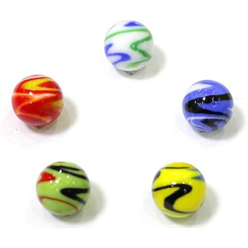 5PCS 16mm Handmade Glass Marbles Balls Charms Home Decor Accessories For Fish Tank Vase Aquarium Game Pinball Pat Toys For Kids
