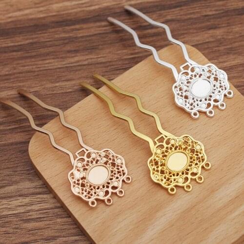 5 Pieces Metal Copper Hair Forks Hairpin Step Shake Hair Jewelry Diy Hair Accessories For Women