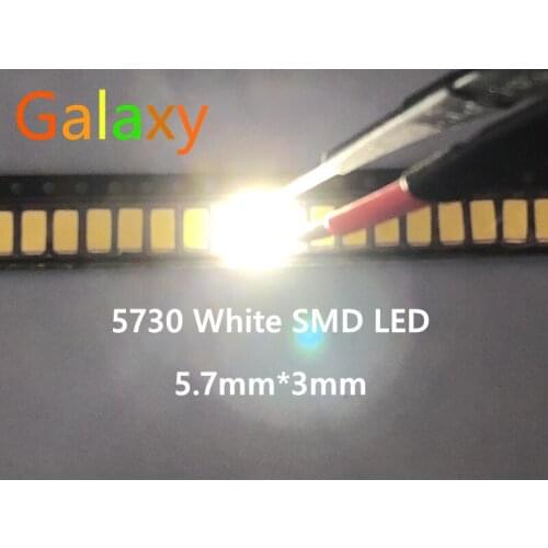 500PCS/5630/5730-CW/WW 0.5W-150Ma 50-55lm 6500K White Light SMD 5730 5630 LED 5730 diodes (3.2~3.4V)
