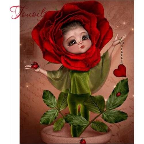 5D DIY Diamond Painting Lovely flower heart Diamond Embroidery Sale Diamond Full New circular Stones Display Home Decor