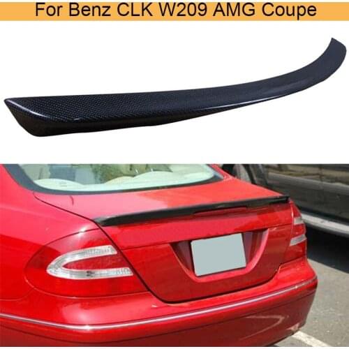 CLK Class Carbon Fiber Car Rear trunk boot lip spoiler wing For Mercedes Benz W209 C209 Coupe 2 Door AMG 2003-2009