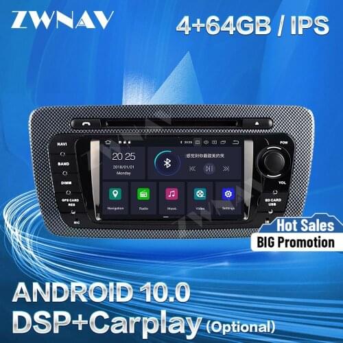 Carplay For SEAT IBIZA 2009 2010 2011 2012 2013 Android 10 Multimedia Player GPS Navi Auto Audio Stereo Radio Recorder Head Unit