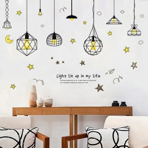 Dly five-pointed star wire spider wall stickers bedroom living room kids room Background label on the wall