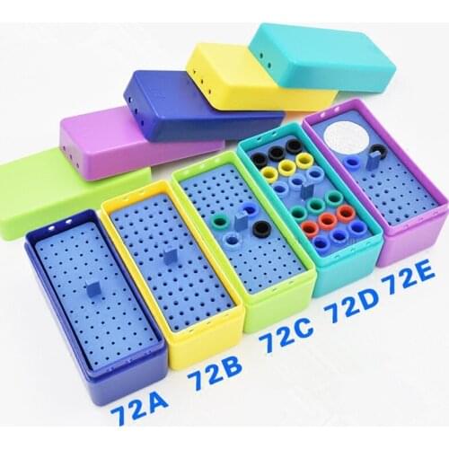 Dental Sterilize Plastic 72HOLES Endo Box for Diamond burs Reamer and Gutta Percha points