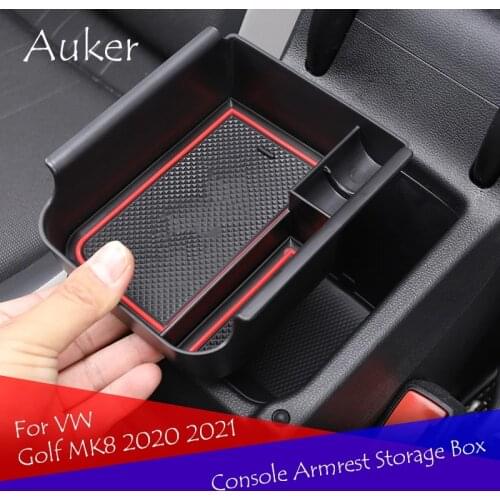 Car Interior Decoration Console Armrest Container Storage Box Refit Accessories Styling For VW Golf 8 MK8 2020 2021