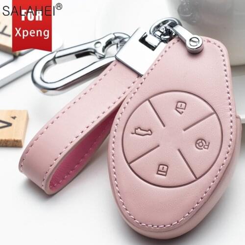 Leather Car Key Case Full Cover Protection For Xpeng G3 Key Case G3 Intelligent High Quality Keychian Bag Interior Accessories