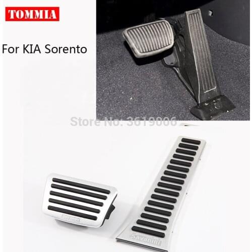 Tommia Pedal Cover Fuel Gas Brake Foot Rest Housing No Drilling For Kia Sorento 2012-2016 Car-styling