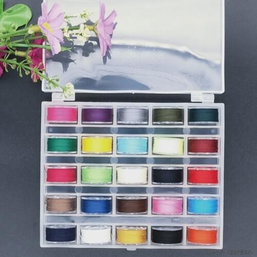 Multicolor Thread Spools Sewing Machine Bobbins Plastic Bobbins with Thread for Embroidery & Sewing Machines Sewing Accessories