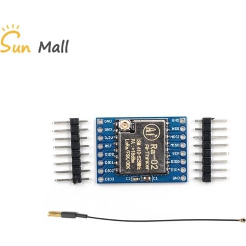 1PC SX1278 LoRa Module 433MHZ 10KM Ra-02 Wireless Spread Spectrum Transmission Socket for Smart Home DIY with Antenna