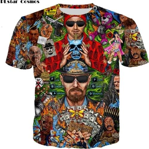 Mens clothing Fashion Breaking Bad t shirt LOS POLLOS Hermanos Chicken Brothers tshirt Short Sleeve Tee Hot Sale Top-5