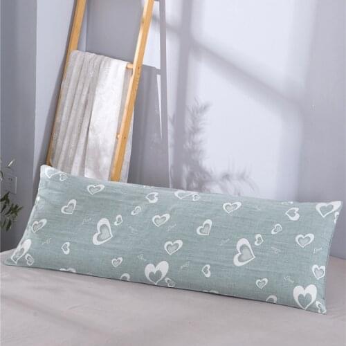 Soft Breathable Washed Cotton Long Pillowcase Single-sided Print Home Bed Body Pillow Cover Double Sleeping Pillow Case