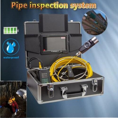 Diameter 42mm Camera Head With Highlight Night Vision Lights IP68 Waterproof 7inch 20m Industrial Pipe Inspection Camera System