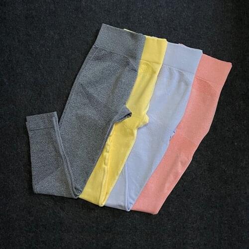 New Yoga Pants Women Seamless Legging Solid High Waist Full Length Workout Leggings for Fitness Push Up Thicken Running Tights