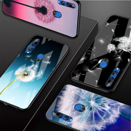 Dandelion flower Tempered Glass Phone Case For Huawei honor 8X 9 10i 20i 20Lite 20Pro 30 Pro Cover Shell
